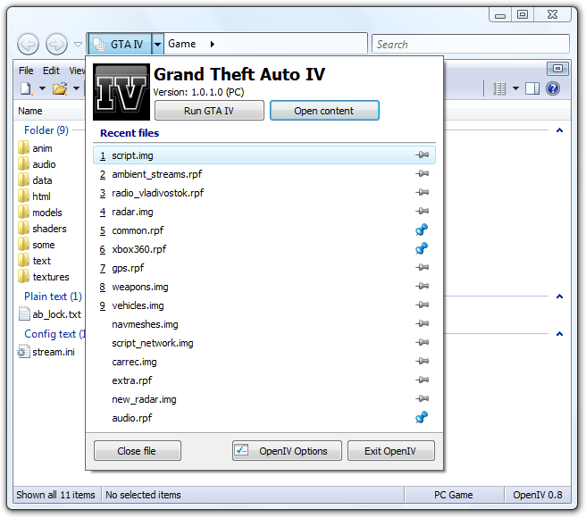 OpenIV – The ultimate modding tool for GTA V, GTA IV and Max Payne 3 » Blog  Archive » How to use OpenIV “mods” folder and keep your original GTA V  files safe